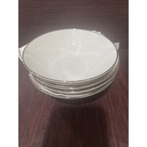 Noritake 7541 Ivory China Lorelri Set Of 4 Cereal/Soup Bowls 6" Japan